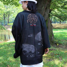 <TUTAE> Haori1012 (for summer) black with fans