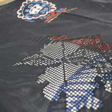 <TUTAE> Haori1015 (for summer) black with flowers