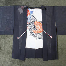 <TUTAE> Haori1015 (for summer) black with flowers